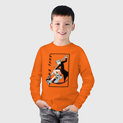 Лонгслив хлопковый детский Моя геройская академия, цвет: оранжевый — фото 2