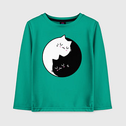 Детский лонгслив Yin and Yang cats