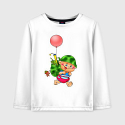 Лонгслив хлопковый детский Будущий Защитник, цвет: белый