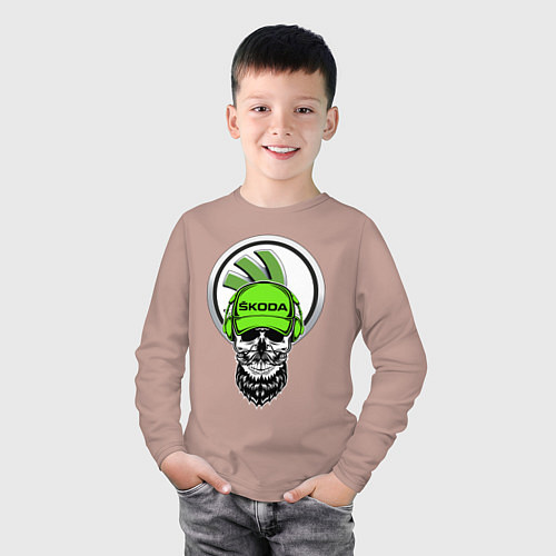 Детский лонгслив Шкодавод спина Z / Пыльно-розовый – фото 3