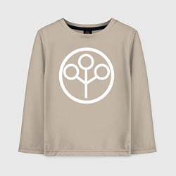 Лонгслив хлопковый детский Cyberpunk 2077: ARASAKA, цвет: миндальный