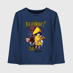 Лонгслив хлопковый детский LITTLE NIGHTMARES 2, цвет: тёмно-синий