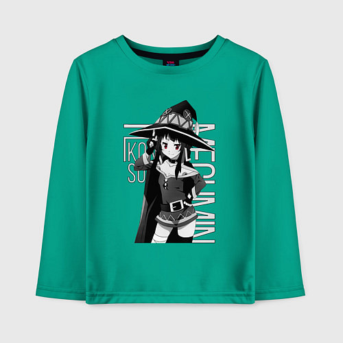 Детский лонгслив Мегумин / Зеленый – фото 1
