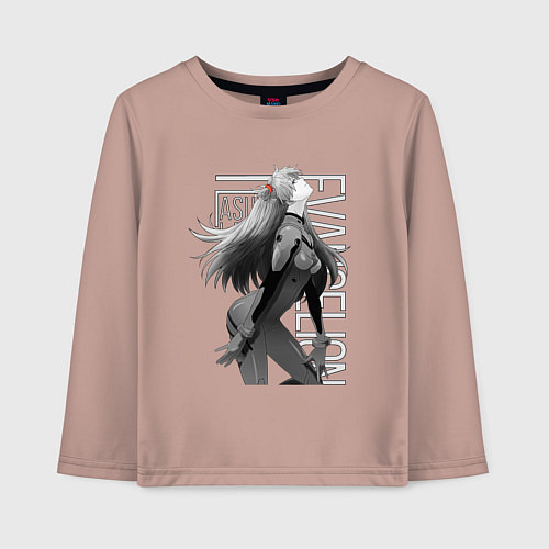 Детский лонгслив Евангелион / Пыльно-розовый – фото 1