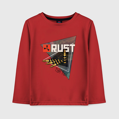 Детский лонгслив Rust Стучим в дверь соседу Раст / Красный – фото 1
