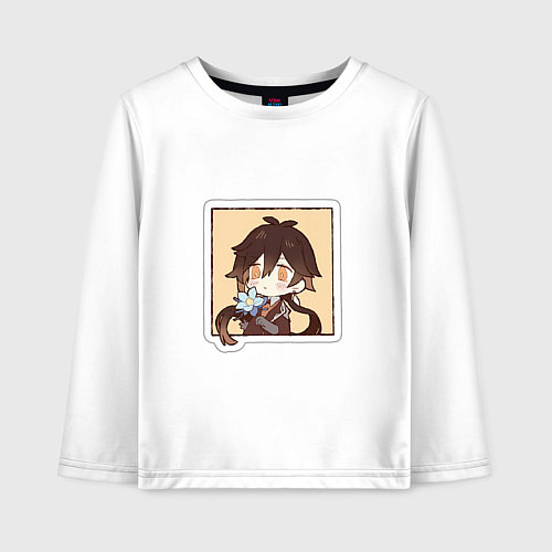 Детский лонгслив Чжун Ли / Белый – фото 1