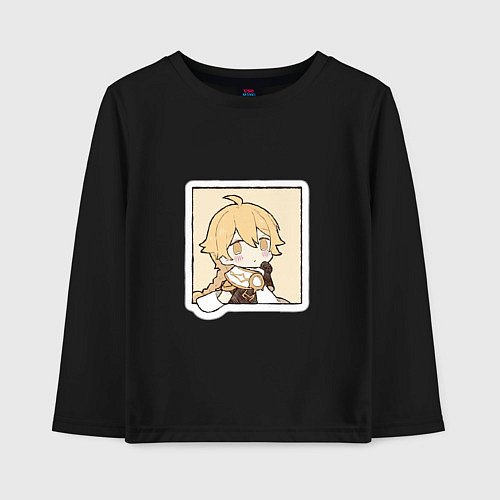 Детский лонгслив Путешественник / Черный – фото 1