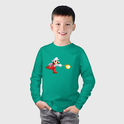 Детский лонгслив Mario / Зеленый – фото 3