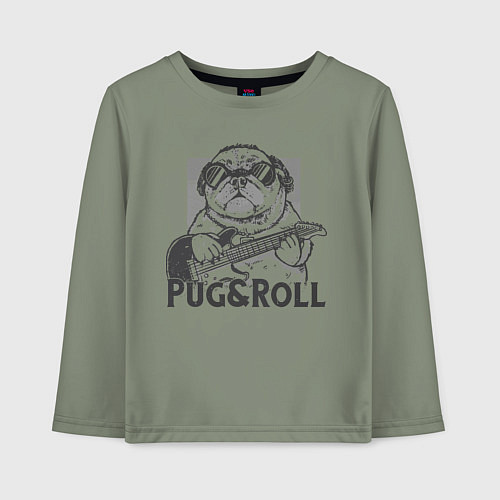 Детский лонгслив Pug & Roll / Авокадо – фото 1