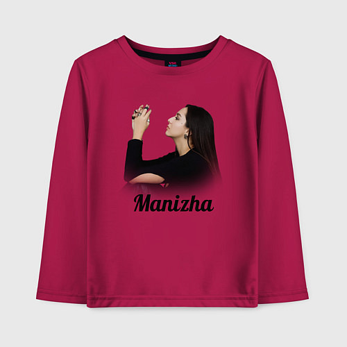 Детский лонгслив Манижа Manizha / Маджента – фото 1