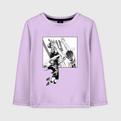 Лонгслив хлопковый детский Хината против Кагеямы HAikyuu, цвет: лаванда