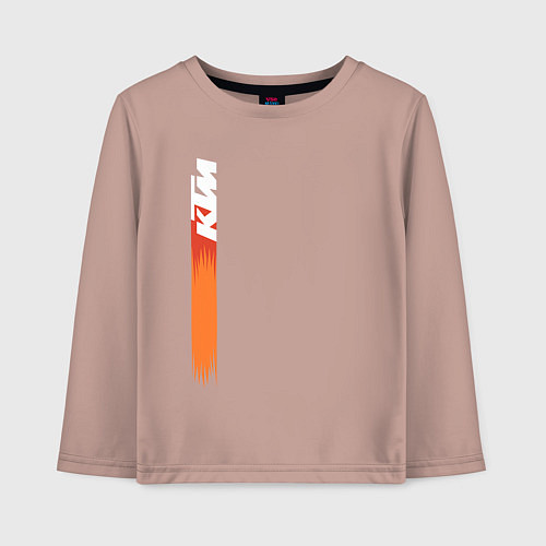 Детский лонгслив KTM КТМ Z / Пыльно-розовый – фото 1