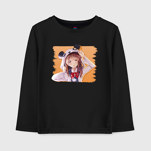 Детский лонгслив Каэдэ / Черный – фото 1