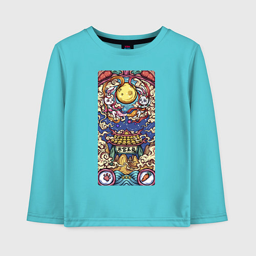 Детский лонгслив Небесный дворец / Бирюзовый – фото 1