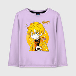 Детский лонгслив Зеницу Агацума Kimetsu no Yaiba