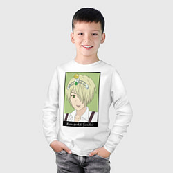 Лонгслив хлопковый детский Кускэ Сайки с волосами на глазу, цвет: белый — фото 2