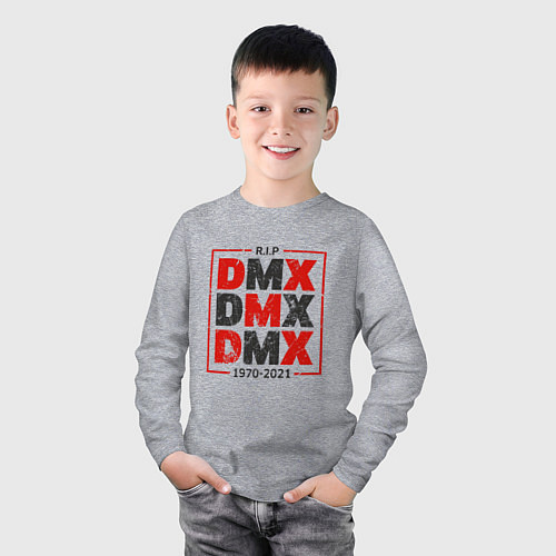 Детский лонгслив DMX R I P / Меланж – фото 3