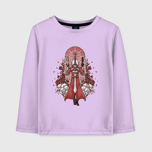 Детский лонгслив Данте в розах / Лаванда – фото 1