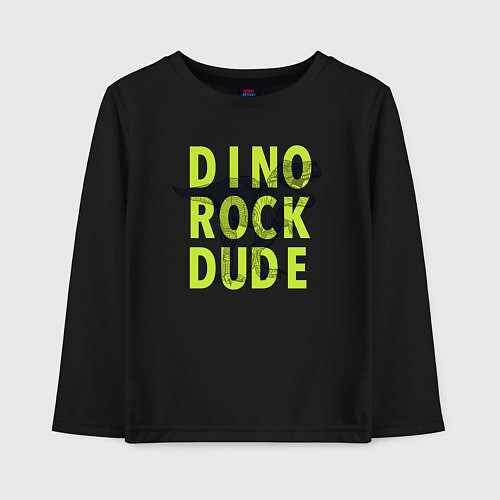 Детский лонгслив DINO ROCK DUDE / Черный – фото 1