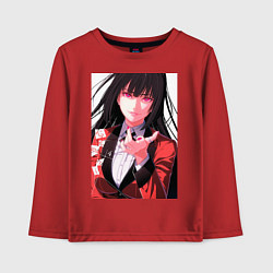 Лонгслив хлопковый детский Kakegurui Yumeko Jabami, цвет: красный