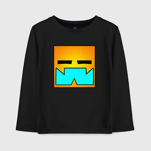 Детский лонгслив Geometry Dash: RobTop Z / Черный – фото 1