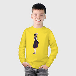 Лонгслив хлопковый детский Saber Alter, цвет: желтый — фото 2