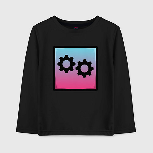 Детский лонгслив Geometry Dash: Gear Z / Черный – фото 1