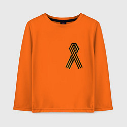 Лонгслив хлопковый детский Победа Георгиевская лента, цвет: оранжевый