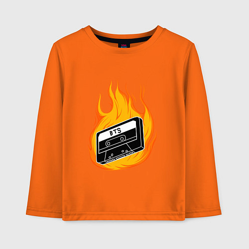 Детский лонгслив BTS HOT БТС / Оранжевый – фото 1