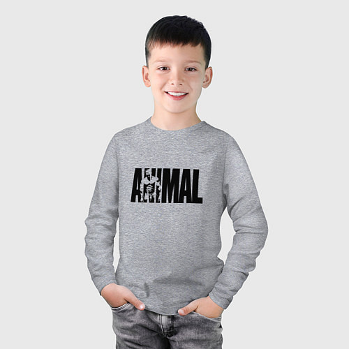 Детский лонгслив ANIMAL ЭНИМАЛ / Меланж – фото 3