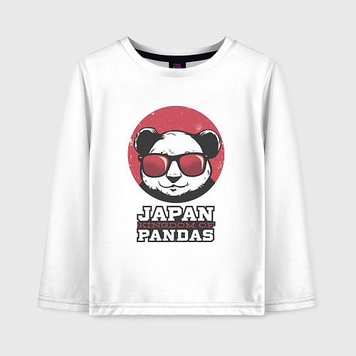 Детский лонгслив Japan Kingdom of Pandas / Белый – фото 1