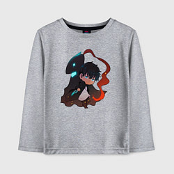 Лонгслив хлопковый детский Igris and Jin-Woo, цвет: меланж