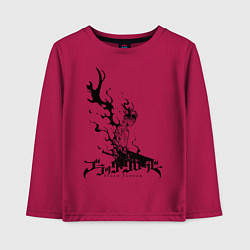 Лонгслив хлопковый детский Черный Аста Черный Клевер, цвет: маджента