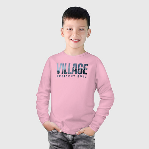 Детский лонгслив Resident Evil Village Хоррор / Светло-розовый – фото 3
