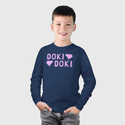 Лонгслив хлопковый детский Doki Doki Доки Доки Z, цвет: тёмно-синий — фото 2