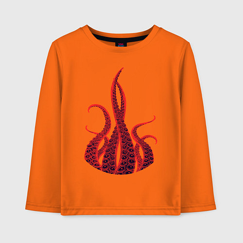 Детский лонгслив Octopus Осьминог / Оранжевый – фото 1