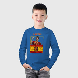 Лонгслив хлопковый детский Хесус Навас сборная Испании, цвет: синий — фото 2