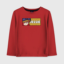 Лонгслив хлопковый детский JESSIE ПЛАШКА, цвет: красный