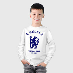 Лонгслив хлопковый детский Chelsea Est. 1905, цвет: белый — фото 2