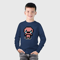 Лонгслив хлопковый детский Pixel isaac, цвет: тёмно-синий — фото 2