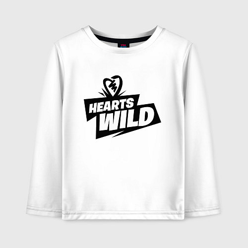 Детский лонгслив Дикие сердца / Белый – фото 1