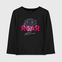 Лонгслив хлопковый детский Пантера ROAR, цвет: черный