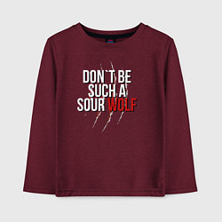 Детский лонгслив Dont be such a sour wolf