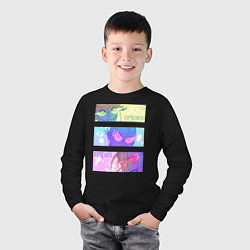 Лонгслив хлопковый детский Hades Girls, цвет: черный — фото 2