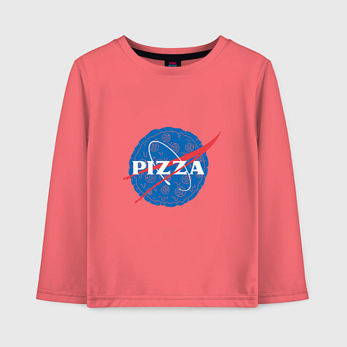 Детский лонгслив NASA Pizza / Коралловый – фото 1