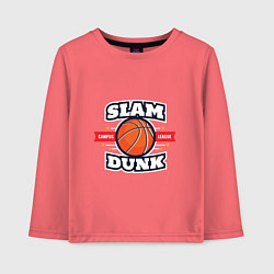 Лонгслив хлопковый детский Slam Dunk, цвет: коралловый