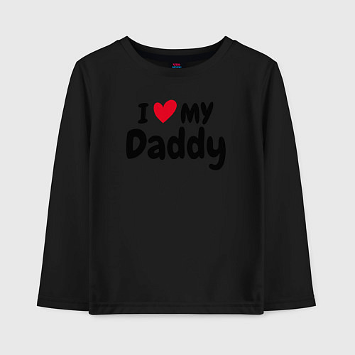 Детский лонгслив I LOVE MY DADDY / Черный – фото 1