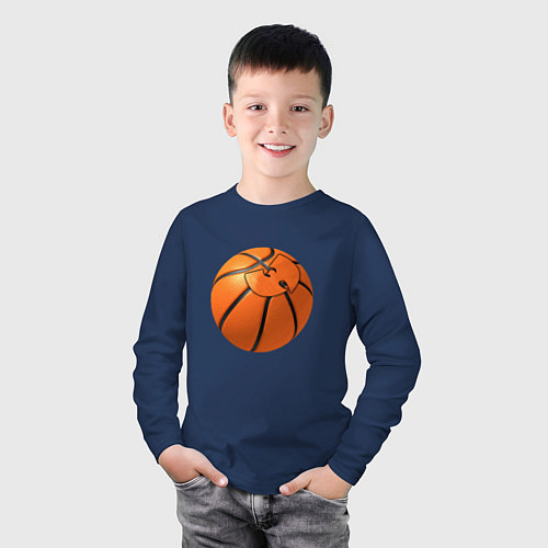 Детский лонгслив Basketball Wu-Tang / Тёмно-синий – фото 3