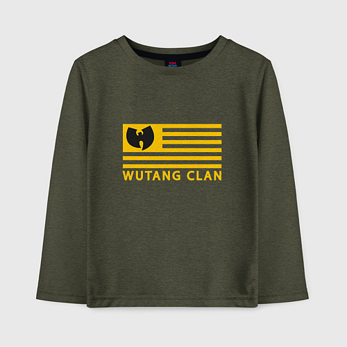 Детский лонгслив Wu-Tang Flag / Меланж-хаки – фото 1