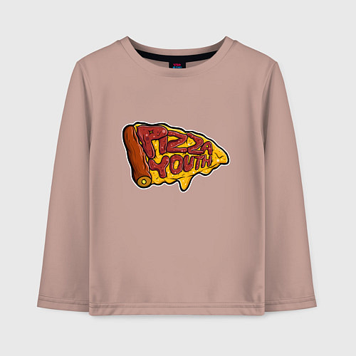 Детский лонгслив Горячий кусочек / Пыльно-розовый – фото 1